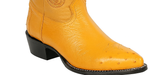 Smooth Ostrich Buttercup Wingtip Cowboy Boots