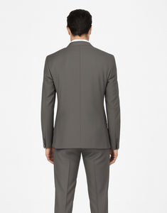 Solid Brown Extra Fine Poly-Rayon Summer Light Weight Fabric Cheap Priced Business Suits Clearance Sale