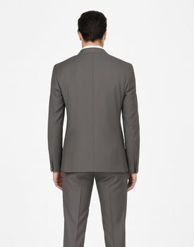 Solid Brown Extra Fine Poly-Rayon Summer Light Weight Fabric Cheap Priced Business Suits Clearance Sale