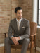 Solid Brown Extra Fine Poly-Rayon Summer Light Weight Fabric Cheap Priced Business Suits Clearance Sale
