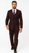 Solid Plum Eggplant Very Dark Purple W Hand-Pick Stitching Super 150'S Vested Suit - 100% Percent Wool Fabric Suit - Worsted Wool Business Suit
