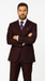 Solid Plum Eggplant Very Dark Purple W Hand-Pick Stitching Super 150'S Vested Suit - 100% Percent Wool Fabric Suit - Worsted Wool Business Suit
