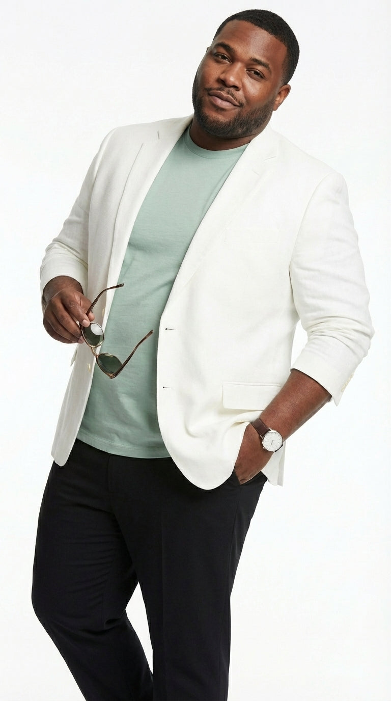 Miami Vice  Sonny Crockett Mens White Blazer – Classic Fit Formal Casual Dress Jacket for Business and Wedding Iconic Characters  Pop Culture