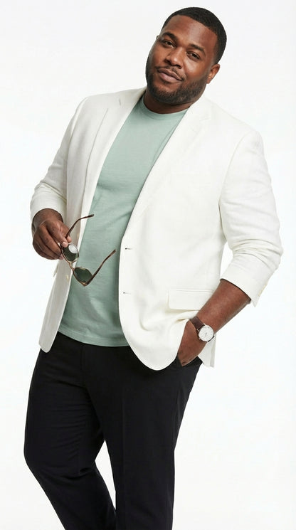 Miami Vice  Sonny Crockett Mens White Blazer – Classic Fit Formal Casual Dress Jacket for Business and Wedding Iconic Characters  Pop Culture