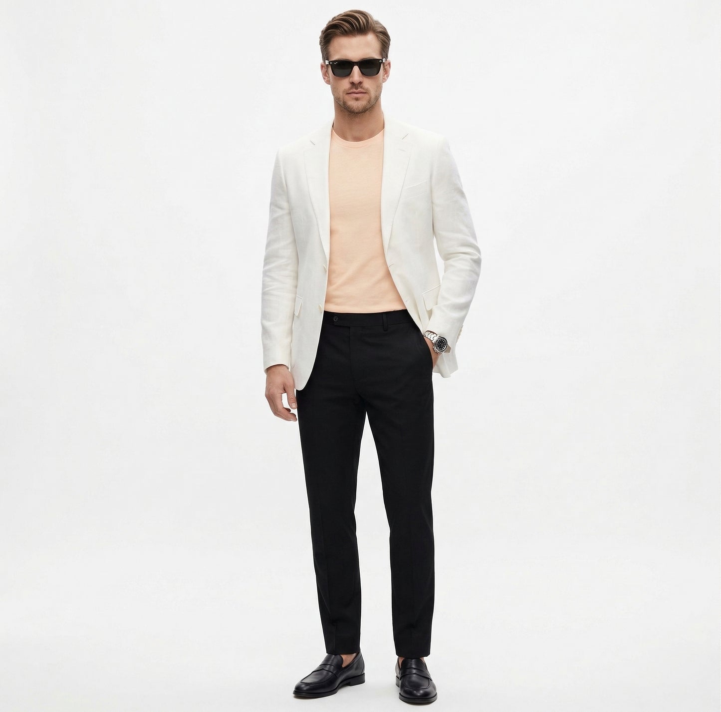 Miami Vice  Sonny Crockett Mens White Blazer – Classic Fit Formal Casual Dress Jacket for Business and Wedding Iconic Characters  Pop Culture