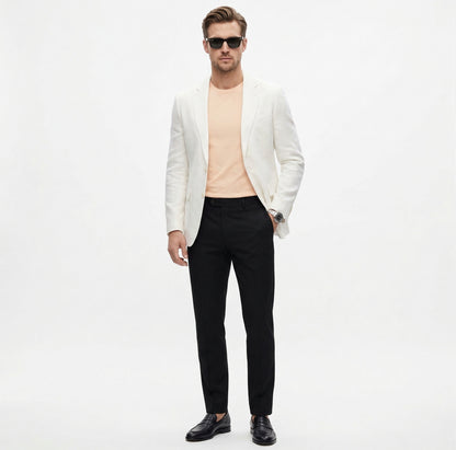 Miami Vice  Sonny Crockett Mens White Blazer – Classic Fit Formal Casual Dress Jacket for Business and Wedding Iconic Characters  Pop Culture