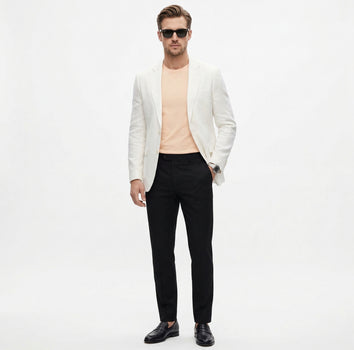 Miami Vice  Sonny Crockett Mens White Blazer – Classic Fit Formal Casual Dress Jacket for Business and Wedding Iconic Characters  Pop Culture