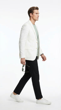 Miami Vice  Sonny Crockett Mens White Blazer – Classic Fit Formal Casual Dress Jacket for Business and Wedding Iconic Characters  Pop Culture