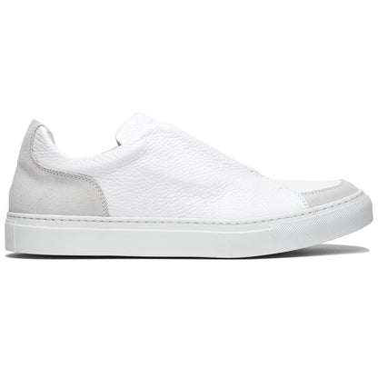 Zelli Spettacolare Pebble Grain Slip On Sneakers White (65-225-WHT)
