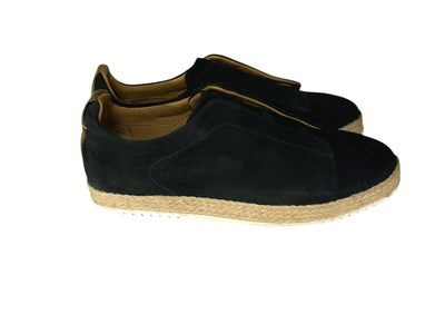P01008 Sportivo- Elastic Vamp- Black Suede