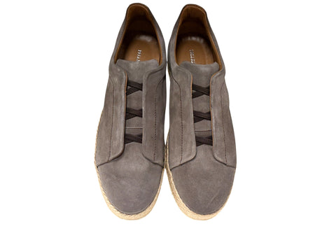 P01009 Sportivo- Elastic Vamp- Taupe Suede