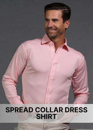 Spread Collar Dress Shirt – Sharp Collar for a Bold Statement