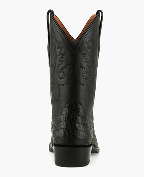Square Toe Alligator Print Boots by La Sierra Boots