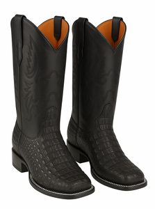 Square Toe Alligator Print Boots by La Sierra Boots