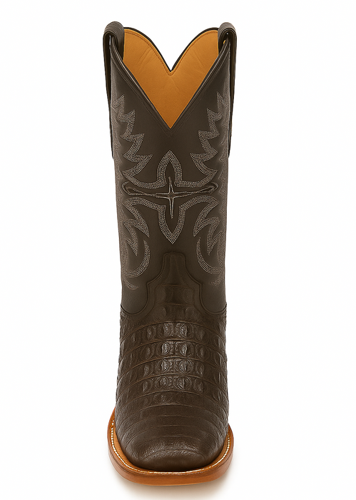 Square Toe Alligator Print Boots