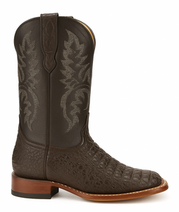 Square Toe Alligator Print Boots by La Sierra Boots