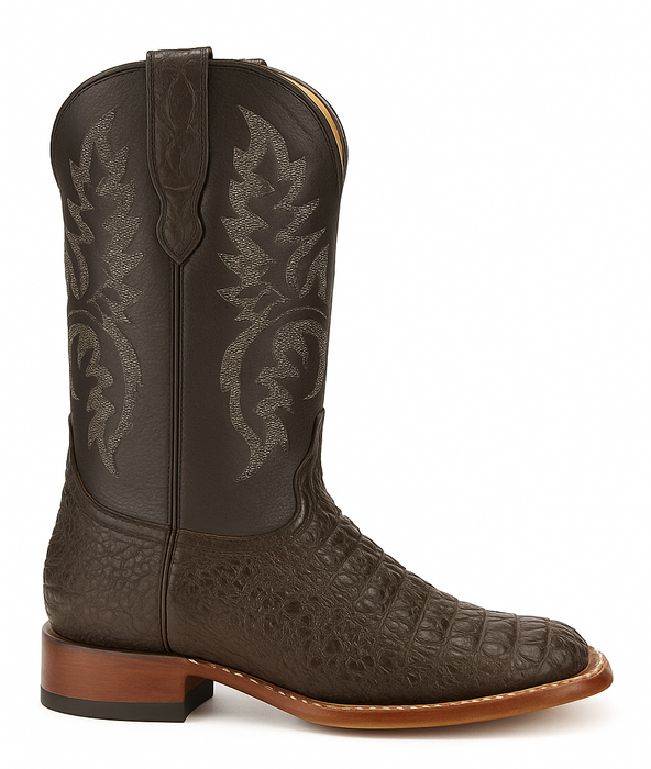 Square Toe Alligator Print Boots