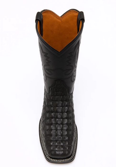 Square Toe Alligator Print Boots