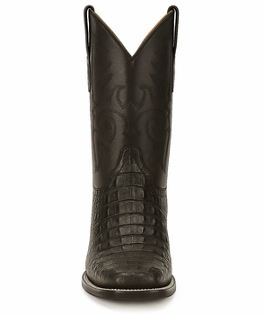 Square Toe Alligator Print Boots by La Sierra Boots