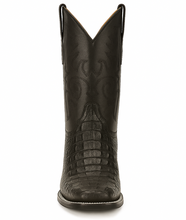 Square Toe Alligator Print Boots