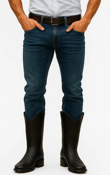 Square Toe Alligator Print Boots by La Sierra Boots