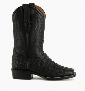 Square Toe Alligator Print Boots by La Sierra Boots