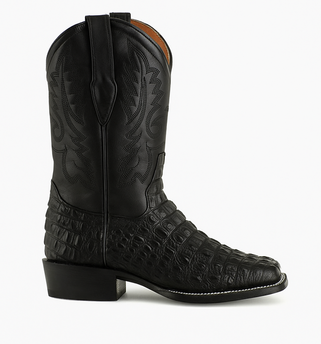 Square Toe Alligator Print Boots