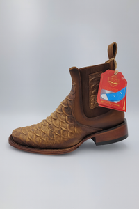 Square Toe Ankle Boots Python Print Oryx