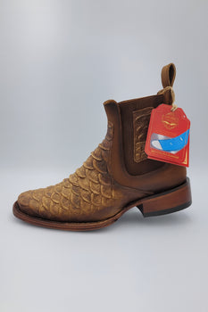Square Toe Ankle Boots Python Print Oryx