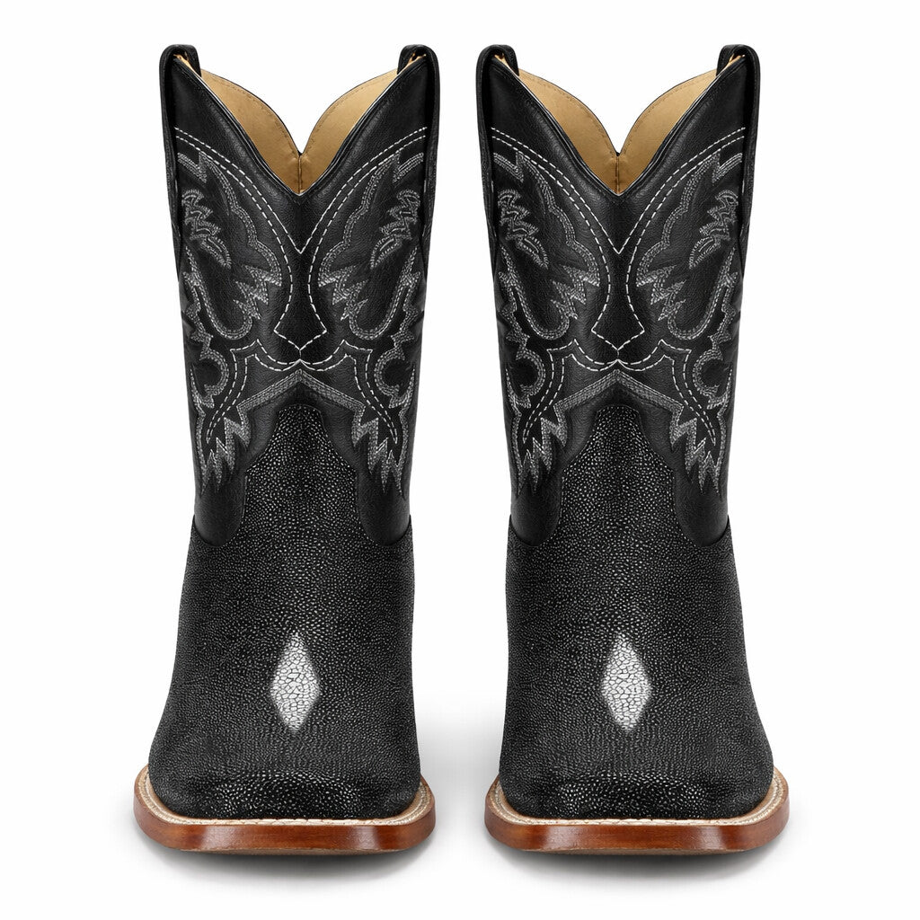 Men’s Square Toe Stingray Boots – Luxury Exotic Leather Footwear - By Los Altos Boot