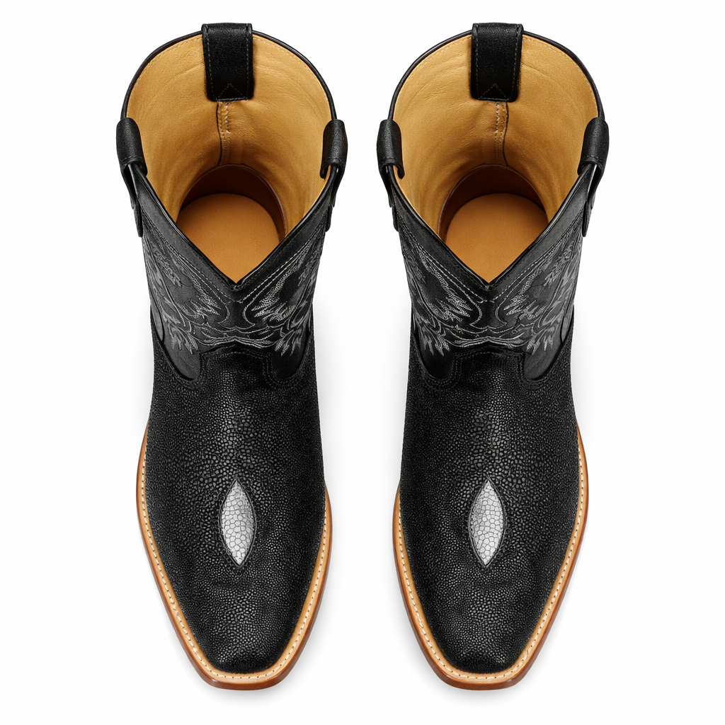 Men’s Square Toe Stingray Boots – Luxury Exotic Leather Footwear - By Los Altos Boot