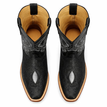 Men’s Square Toe Stingray Boots – Luxury Exotic Leather Footwear - By Los Altos Boot