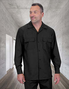 Mens 2-Piece 100% Wool Walking Suit with Pleated Wide-Leg Pants – Classic and Comfortable