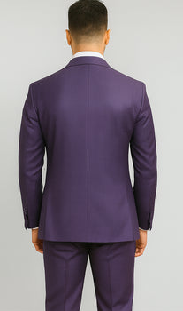 Stacy Adams Mens Windowpane Suit Purple