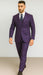 Stacy Adams Mens Windowpane Suit Purple