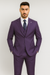 Stacy Adams Mens Windowpane Suit Purple