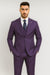 Stacy Adams Mens Windowpane Suit Purple
