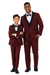 Father and Son Suits - Stacy Adams Slim Fit Boys 5pc Tuxedo, Burgundy