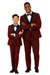 Father and Son Suits - Stacy Adams Slim Fit Boys 5pc Tuxedo, Burgundy