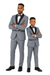Father and Son Suits -  Stacy Adams Slim Fit Boys 5pc Tuxedo, Gray