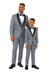 Father and Son Suits -  Stacy Adams Slim Fit Boys 5pc Tuxedo, Gray