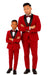Father and Son Suits - Stacy Adams Slim Fit Boys 5pc Tuxedo, Red