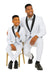 Father and Son Suits - Stacy Adams Slim Fit Boys 5pc Tuxedo, White