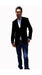 Stage Party Bright Men'S Sport Coat / Dinner Jacket Blazer Vented Black