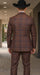 Statement Confidence Designer Suit - Copper - Orange - Super 150's Wool Suits 1 Button Peak Lapel Double Breasted Vest Rust Color Perfect For Church
