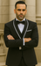 Statement Men's Black with White Lapel Vested 100% Wool Tuxedo