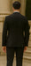 Statement Men's Black with White Lapel Vested 100% Wool Tuxedo