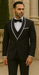 Statement Men's Black with White Lapel Vested 100% Wool Tuxedo