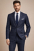 Statement Mens Modern Fit 2 Piece 100% Super 200s Wool Fine Windowpane Suit – Single Breasted Notch Lapel Jacket