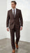 Statement Mens Modern Fit 2 Piece 100% Super 200s Wool Suit – Solid Colors, Notch Lapel Jacket